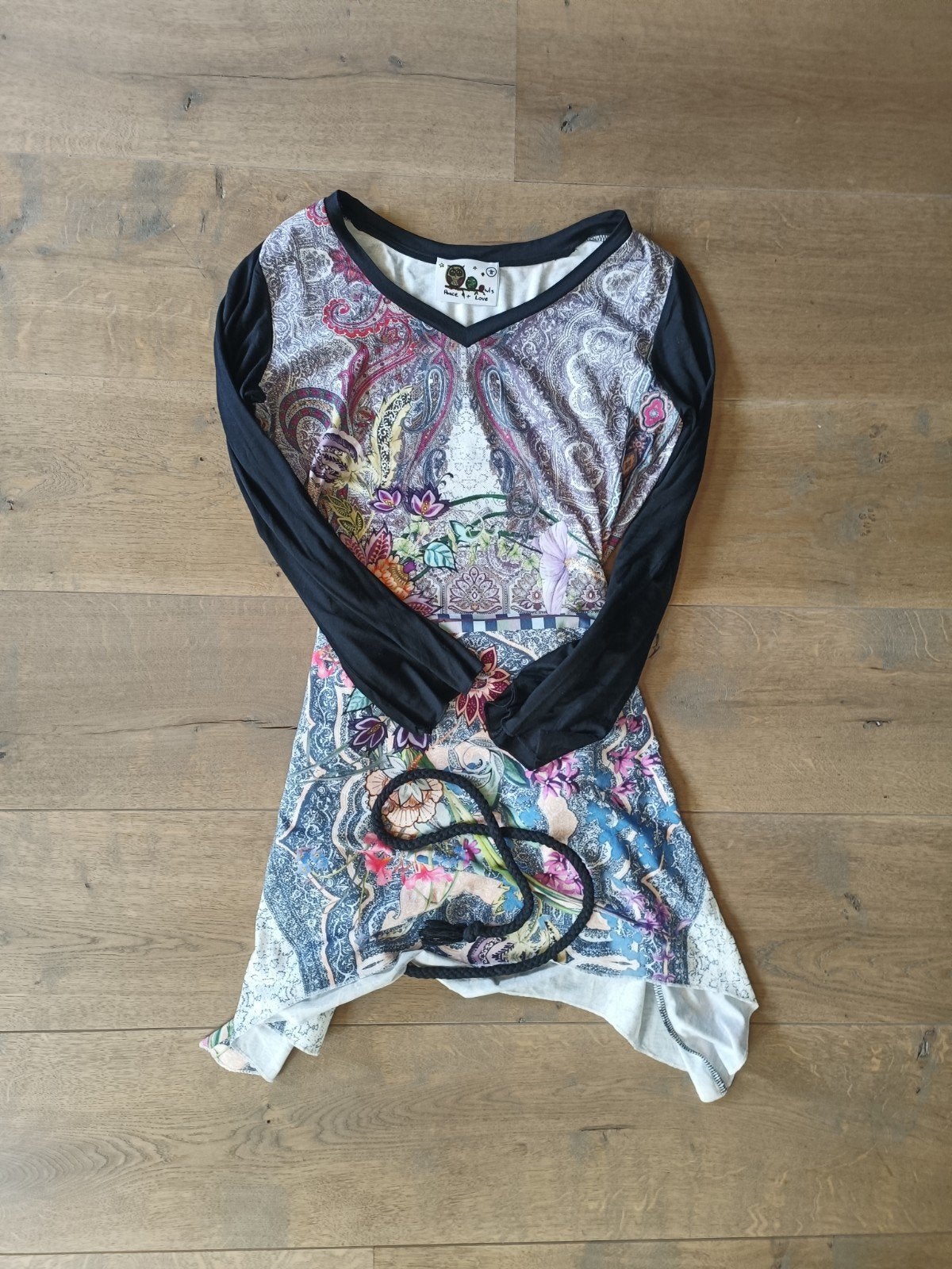 Peace + Love Owls Jurk, Kleding | Dames, Overige kleuren, Verzenden, Maat 42/44 (L), Zo goed als nieuw