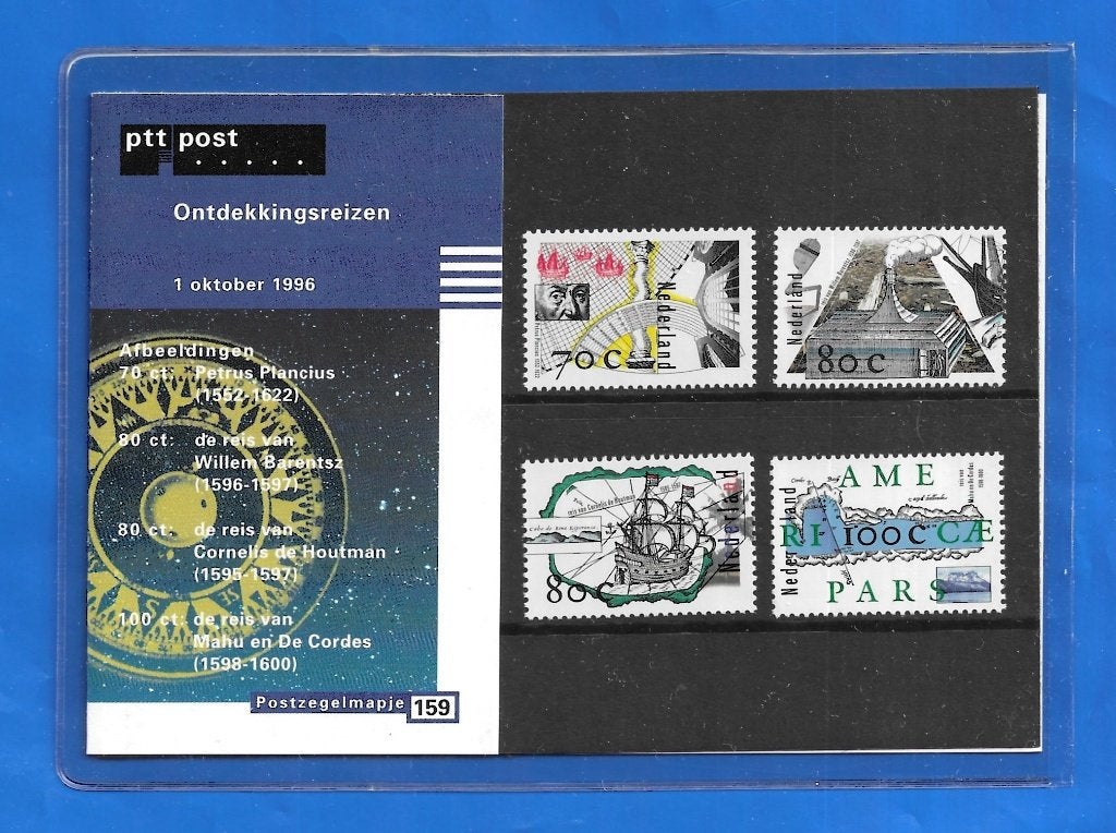 Postzegelmapje 159 - Ontdekkingsreizen, Verzenden, Na 1940, Postfris