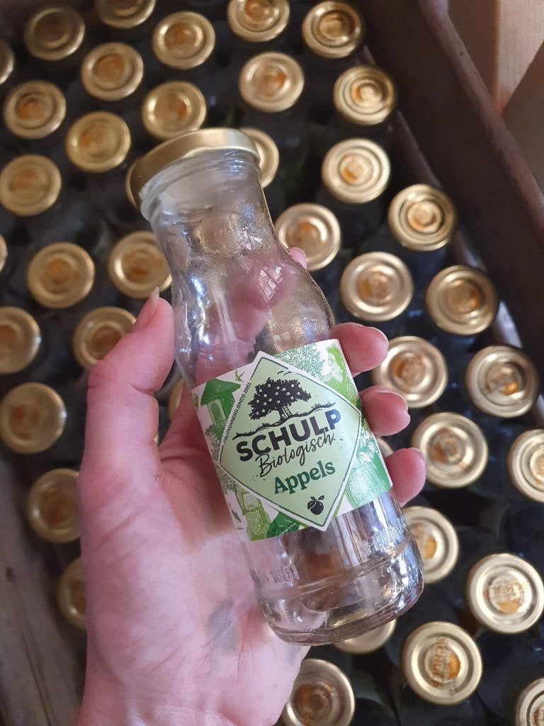 Glazen flesjes voor het inmaken van sappen of sauzen, Ophalen, Goud, Voorraadpot, Overige merken