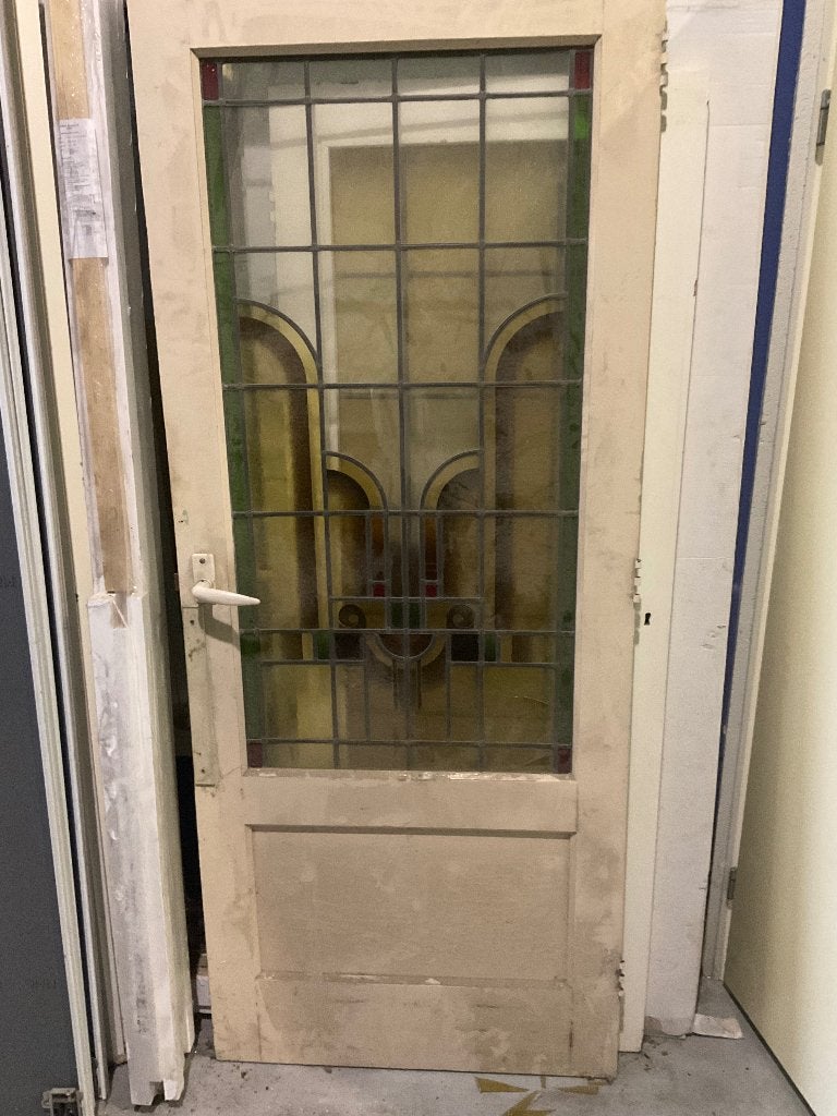 Deuren met glas in lood, Doe-het-zelf en Verbouw, Gebruikt, 80 tot 100 cm, Binnendeur, Ophalen of Verzenden