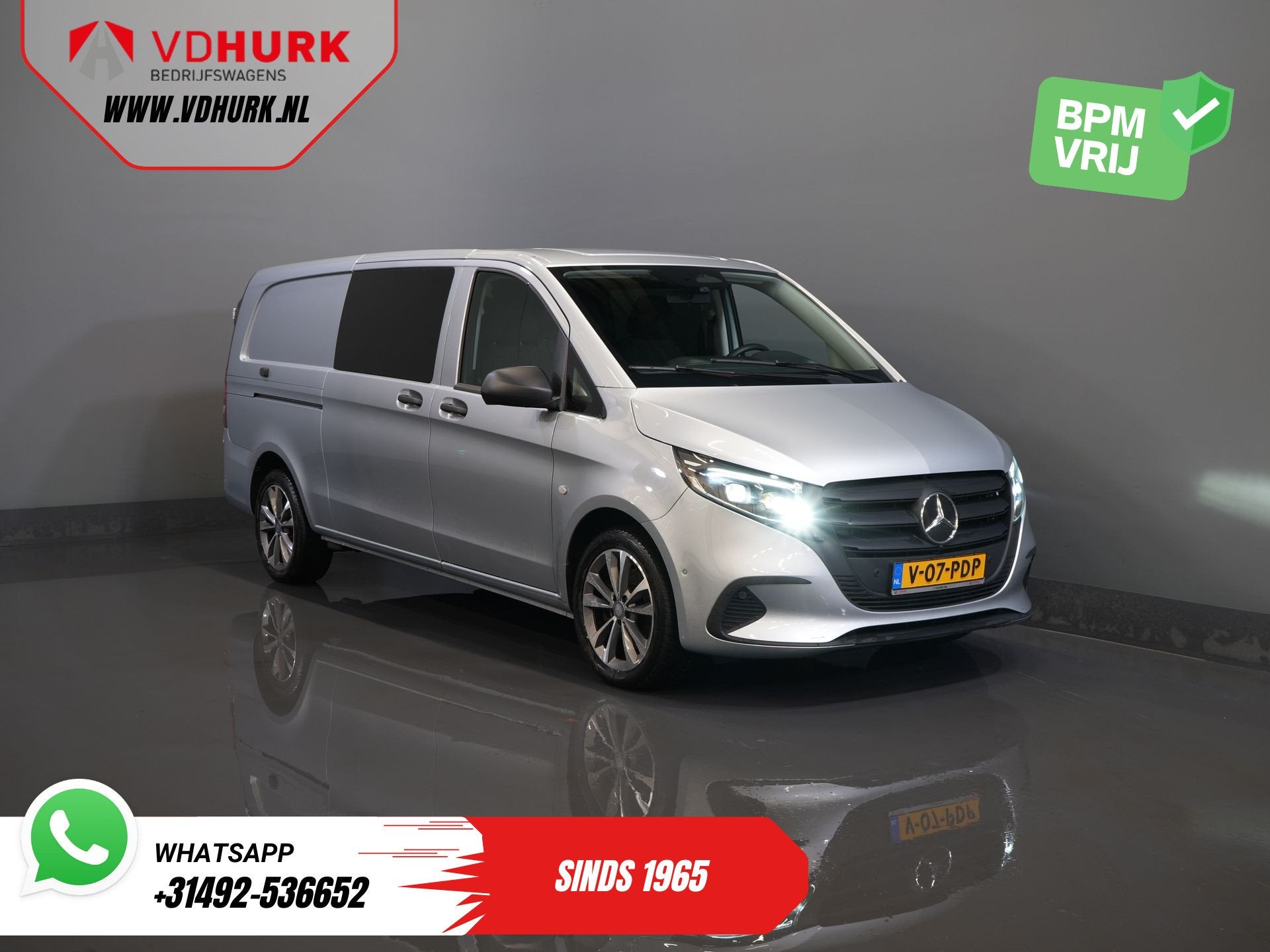 Mercedes-Benz Vito 116 CDI Aut. L3 DC Dubbel Cabine BPM VRIJ, Auto's, Automaat, 4 cilinders, 2500 kg, Bedrijf