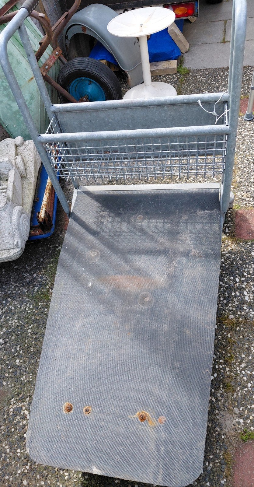 Robuuste transportkar met mand - Gebruikt, 100 liter of meer, Ophalen, Gebruikt, Transportkar
