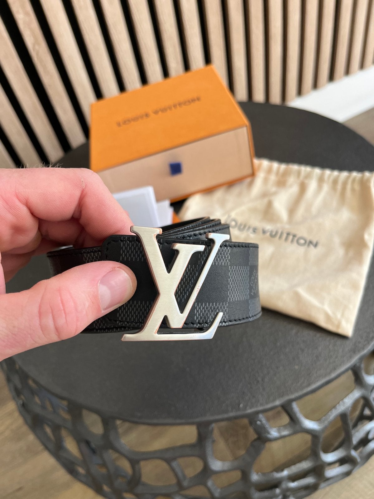 Louis Vuitton Riem nieuwstaat 95 Inc bon & Toebehoren, Ophalen of Verzenden