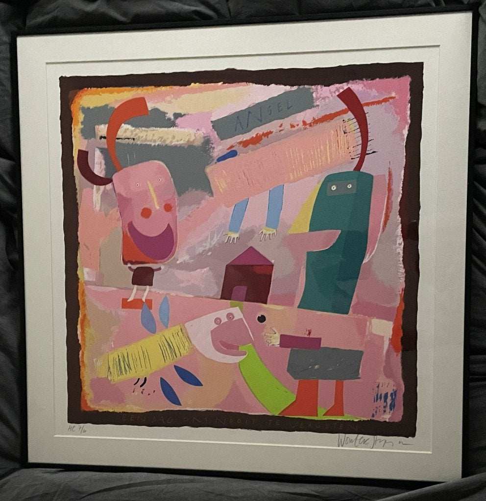Wouter Stips (1944) - Een dag om nooit te vergeten, Gesigneerd, Ophalen, Abstract, Zeefdruk