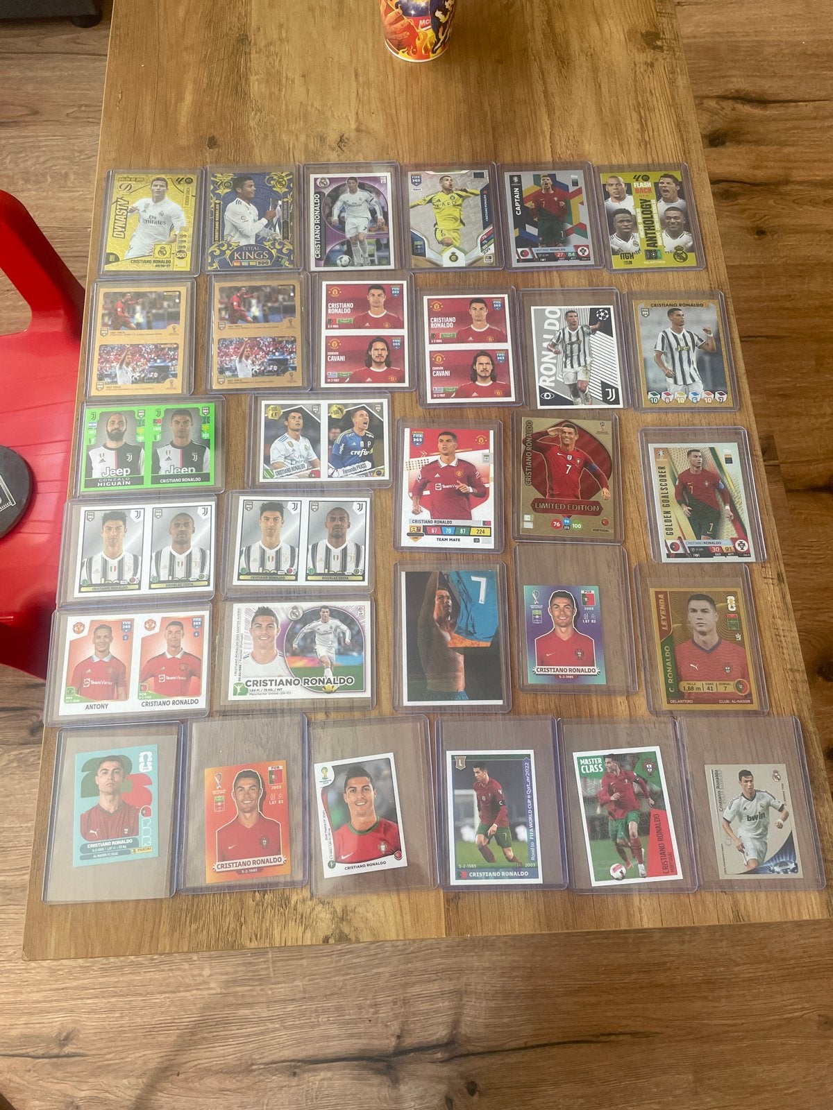 Grote collectie Cristiano Ronaldo voetbalplaatjes, Ophalen of Verzenden, Zo goed als nieuw, Buitenlandse clubs, Spelerskaart