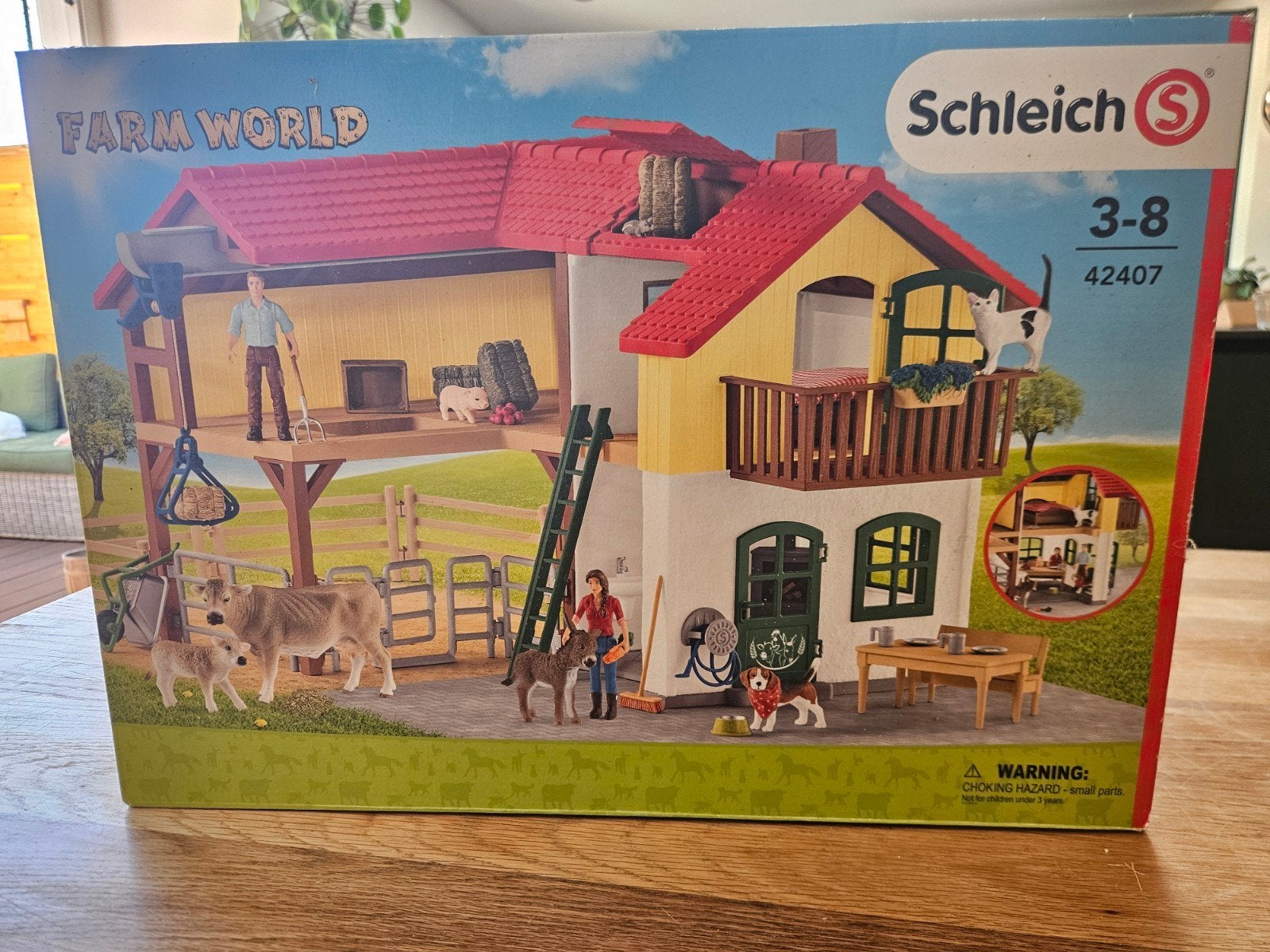 Schleich Farm World Boerderij met Dieren en Accessoires, Ophalen of Verzenden, Zo goed als nieuw, Bouwen