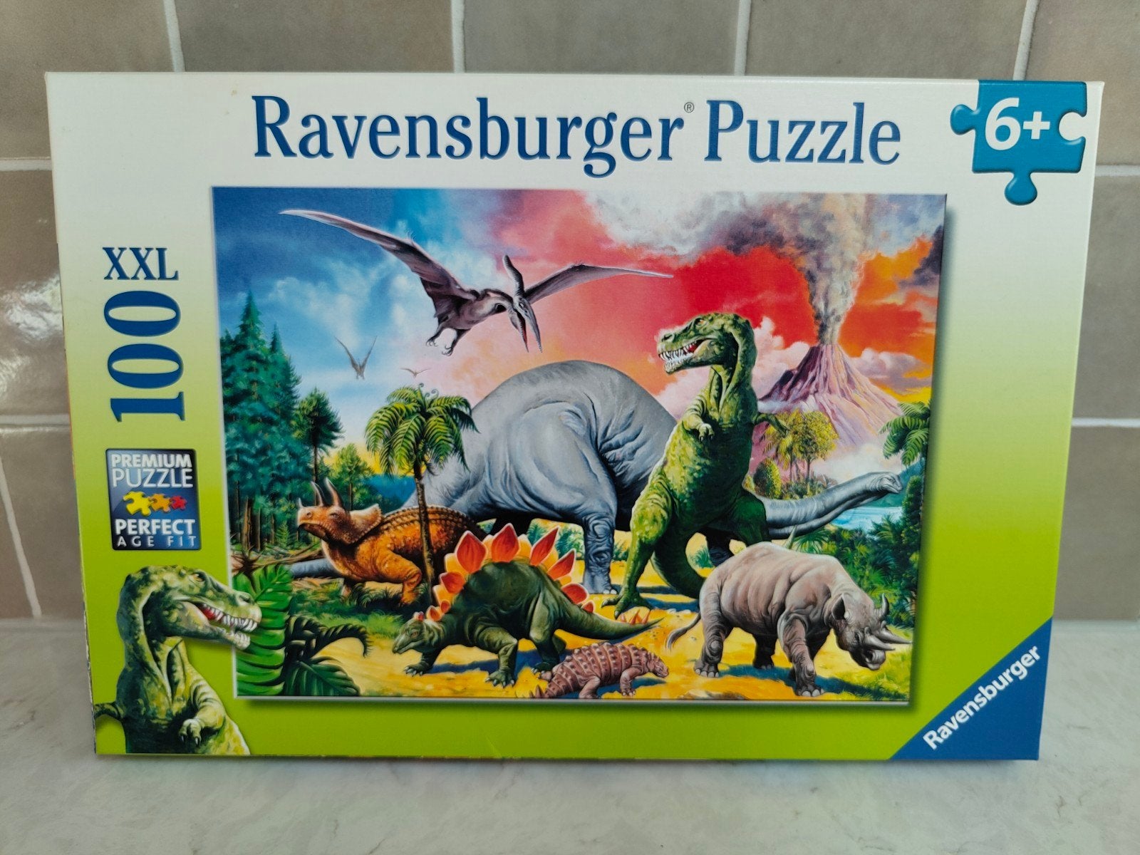 Mooie Ravensburger puzzel dinosaurussen 100 stuks, Ophalen, Meer dan 50 stukjes, Zo goed als nieuw, 6 jaar of ouder