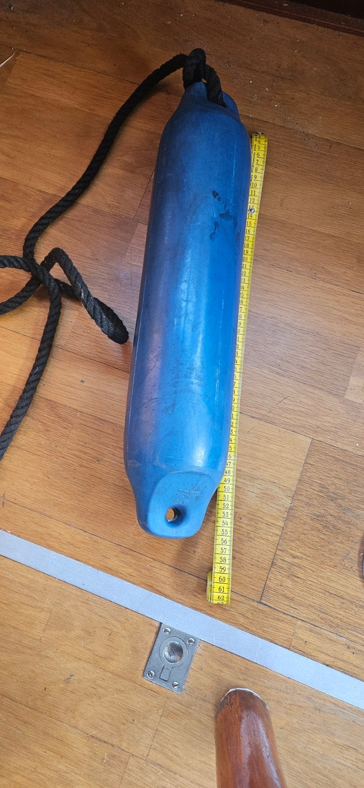 Blauwe stootwil met touw - 60 cm, Watersport en Boten, Ophalen of Verzenden, Gebruikt, Overige typen