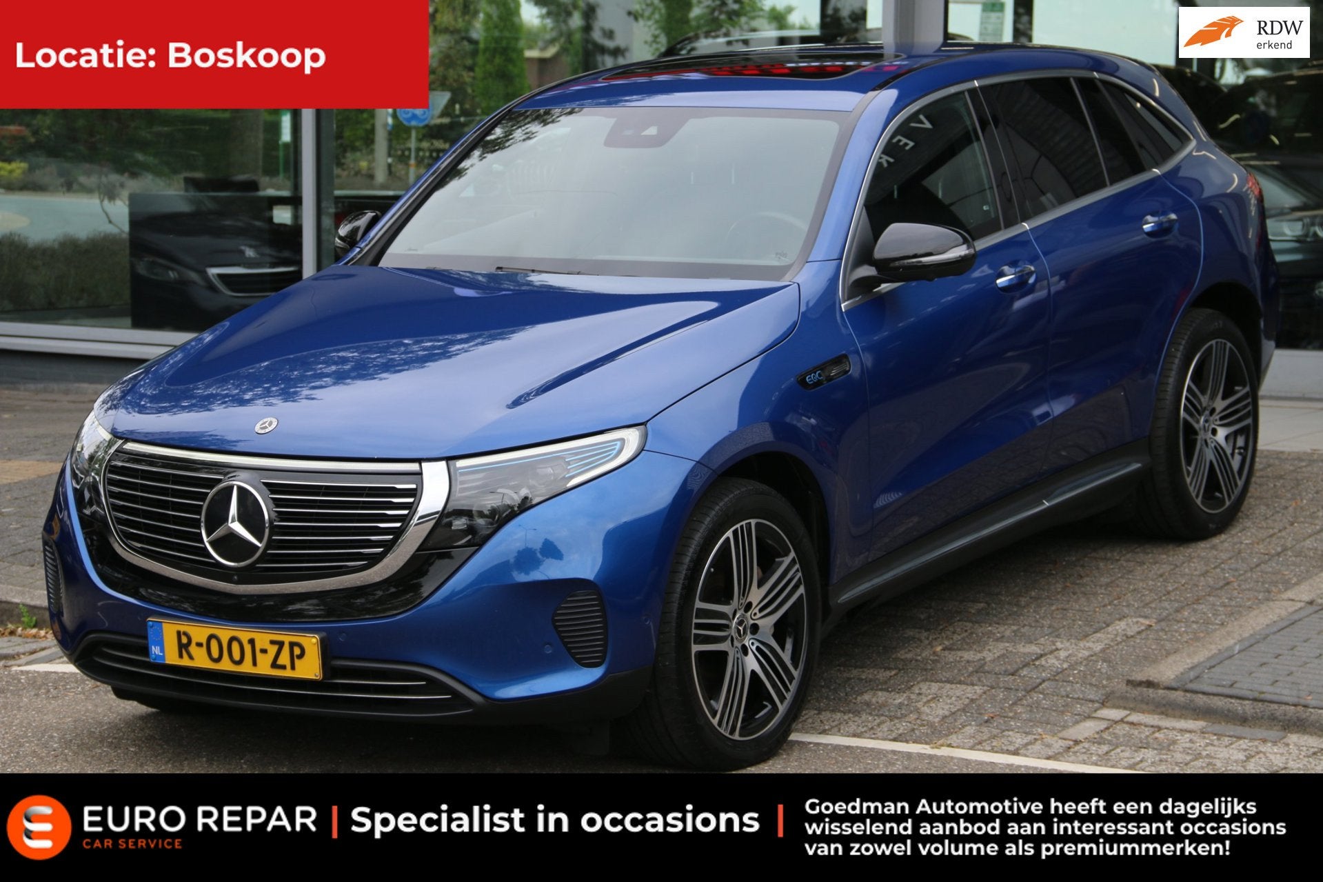Mercedes-Benz EQC 400 4MATIC Luxury Line 80 kWh SOH 92%, Auto's, Dealer onderhouden, 80 kWh, Origineel Nederlands, Automatische klimaatregeling