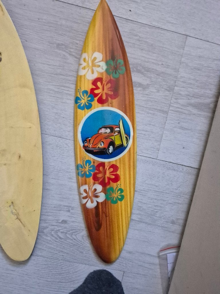 surfplank decoratie vw volkswagen beetle kever hout sticker, Ophalen of Verzenden, Nieuw