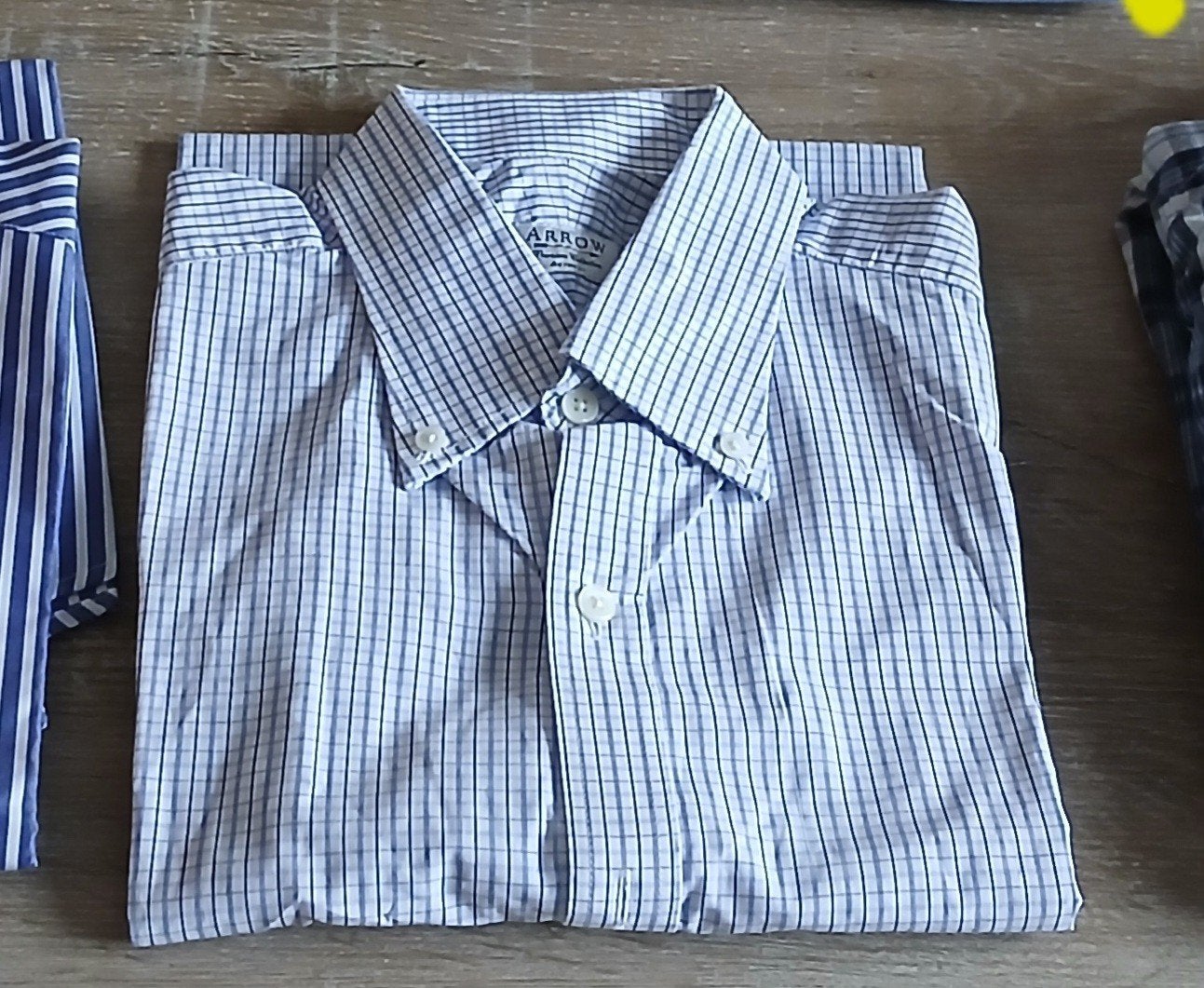 Arrow 40 15 3/4 geruit overhemd met korte mouw, Kleding | Heren, Overhemden, Blauw, Arrow, Zo goed als nieuw, Halswijdte 39/40 (M)