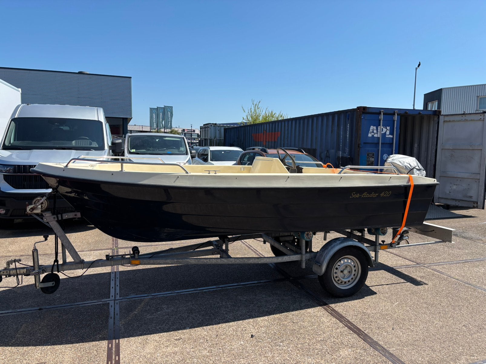 Consoleboot 4,20 met trailer en 9,9pk elektrische start, Watersport en Boten, Motorboten en Motorjachten, Overige merken, 4 m