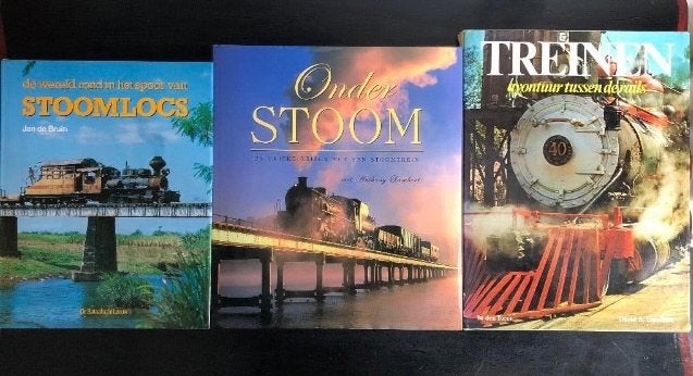 Set van 3 grote boeken over stoomtreinen, Ophalen of Verzenden, Gebruikt, Trein, Boek of Tijdschrift