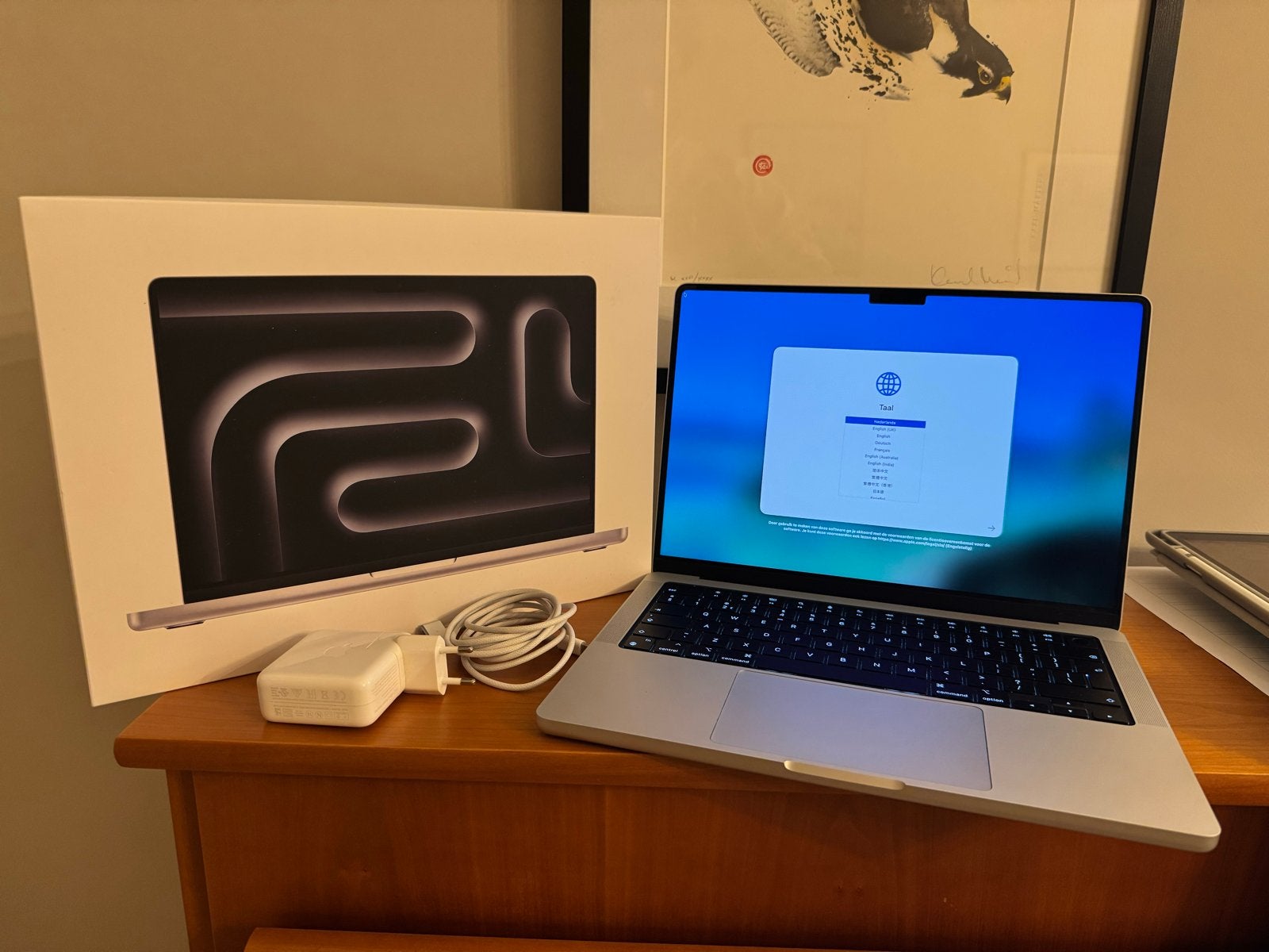 MacBook Pro 14 inch M4 Pro-chip 24GB/512GB (Nieuwstaat), Qwerty, 512 GB, Zo goed als nieuw, Onbekend