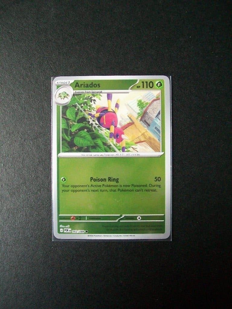 3555. Nieuwe Pokemon Kaart Holofoil ARIADOS HP 110 (002/088), Verzenden, Nieuw, Losse kaart, Foil