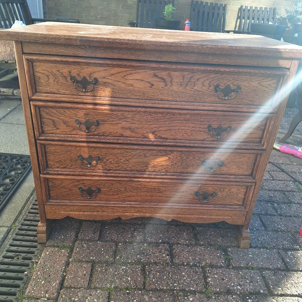 Gratis aftehalen eiken ladekastje, Ophalen, Gebruikt, Eikenhout, 50 tot 100 cm