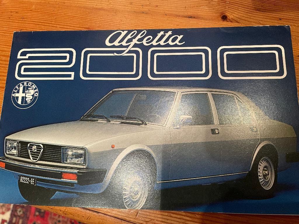 Folder van Alfa Romeo Alfetta 2000, 1977, Ophalen of Verzenden, Nieuw, Alfa Romeo