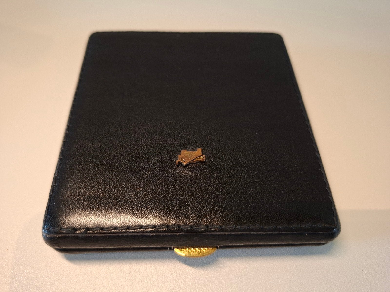 Vintage Braun Studio sigarettenetui van leer, Overige merken, Gebruikt, Leer, Zwart
