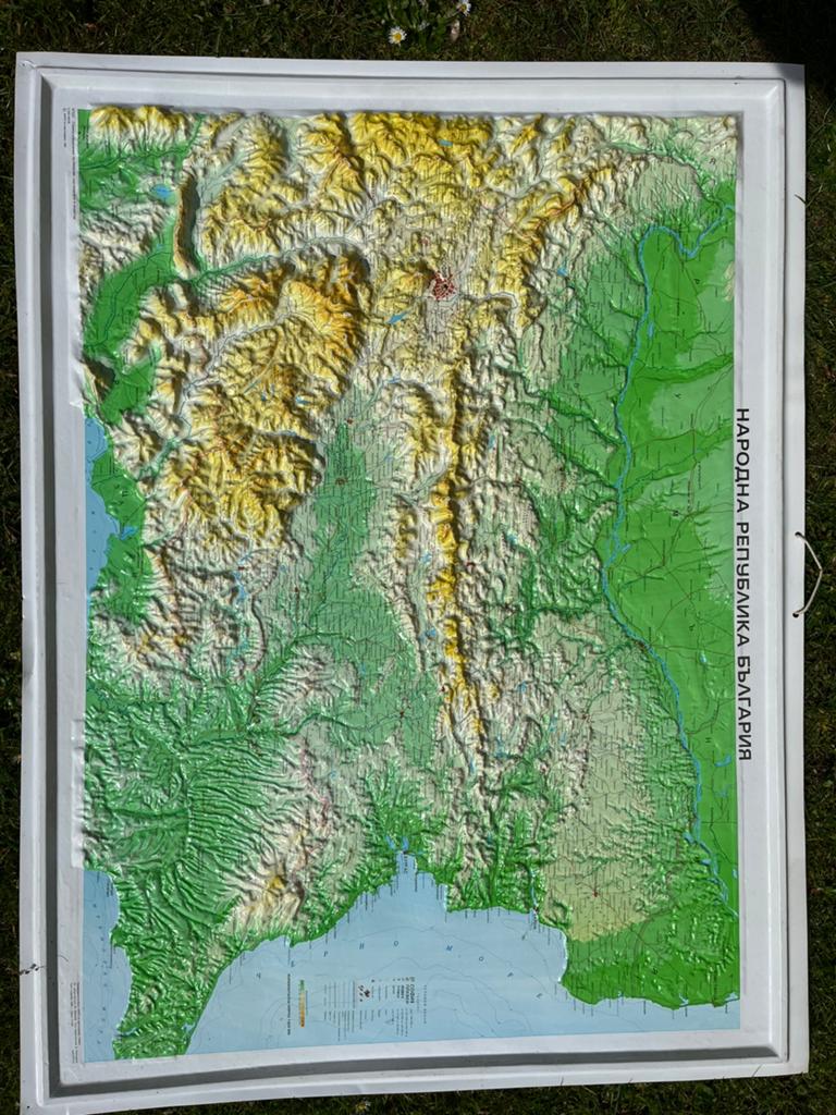Reliëfkaart Bulgarije, Ophalen, Overige gebieden, 1800 tot 2000, Landkaart