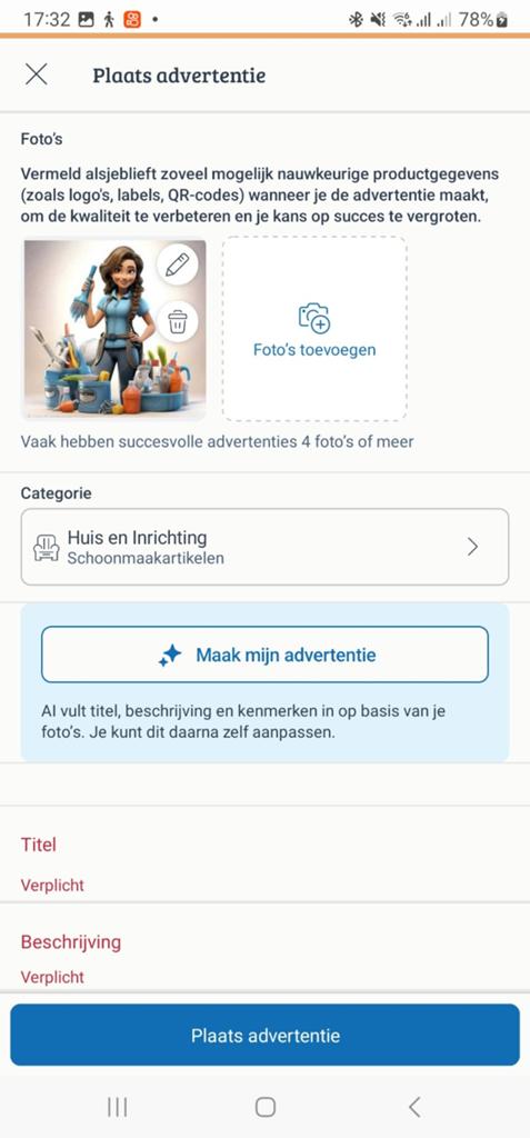 Hallo, ik ben Helena en ik vind het prettig om in de schoonm, Ophalen of Verzenden