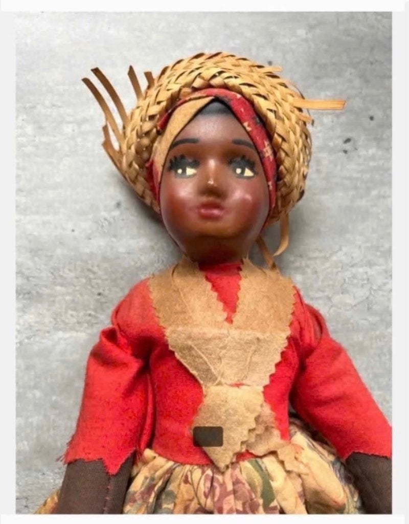 Vintage Jamaica Pop, handgemaakt, traditionele kleding 50 cm, Ophalen of Verzenden, Zo goed als nieuw, X, Pop