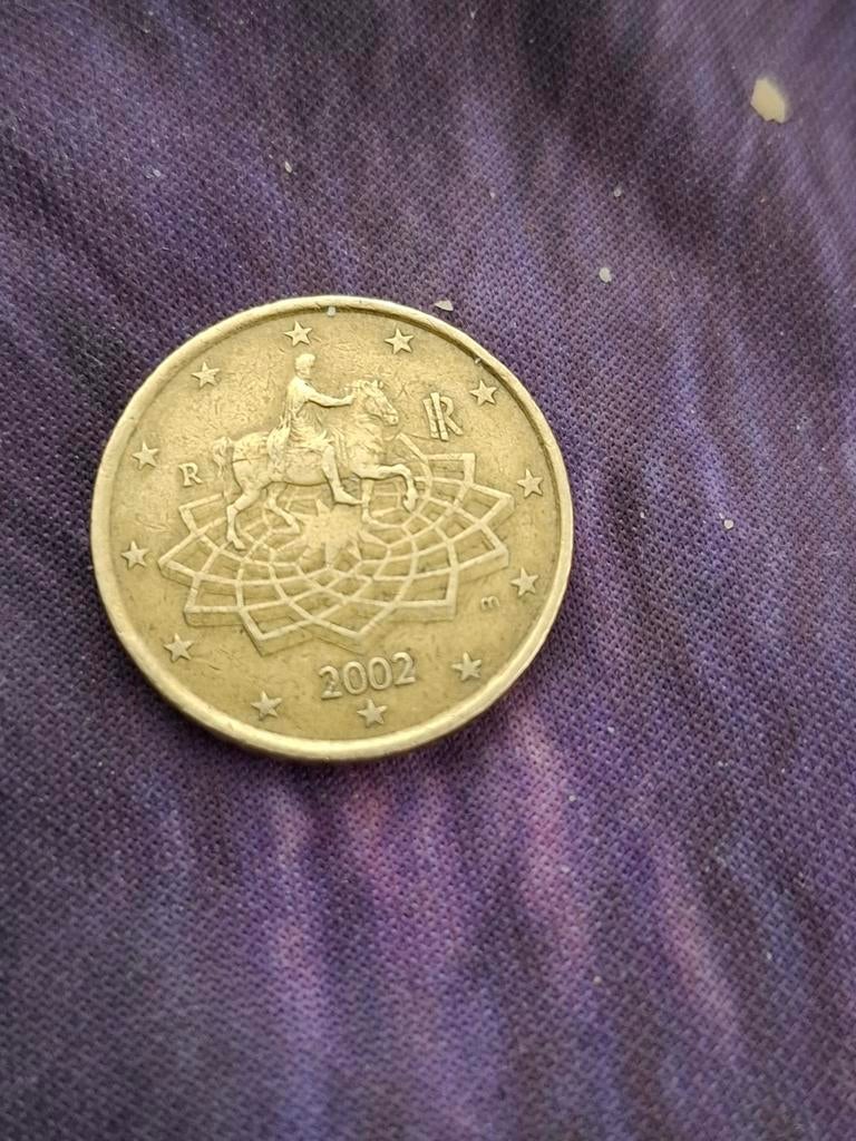 Italiaanse 50 eurocent munt 2002, Ophalen of Verzenden, Italië, 50 cent, Losse munt