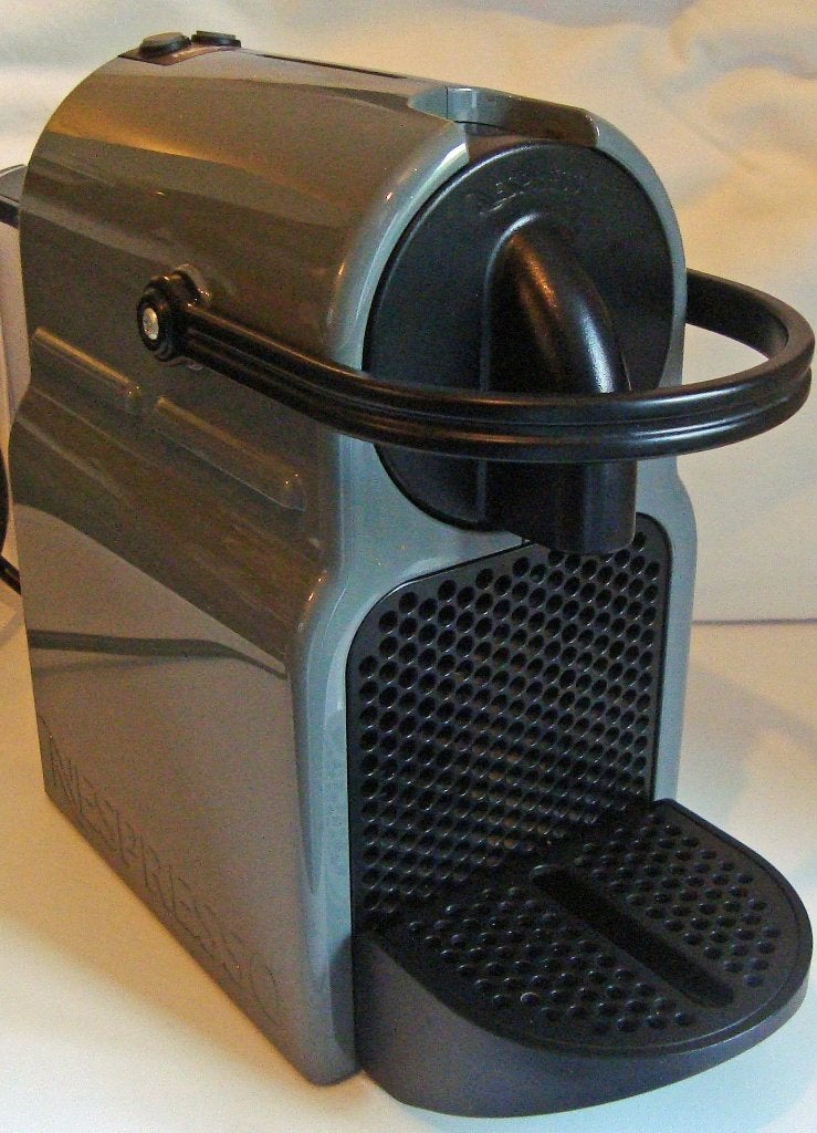 Nespresso Inissia Magimix (Pearl Grey), Ophalen, Afneembaar waterreservoir, Koffiemachine, Zo goed als nieuw