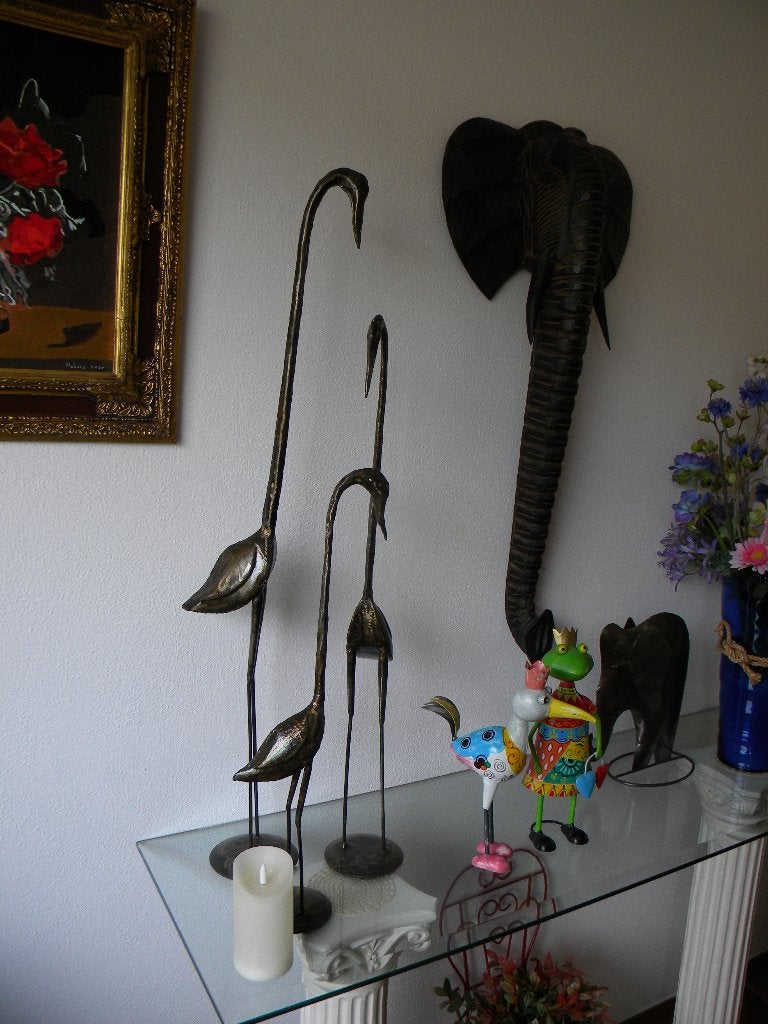VOGEL METAAL, DESIGN, 3 STUKS, ZO GOED ALS NIEUW, Ophalen of Verzenden, Zo goed als nieuw, Metaal, Modern