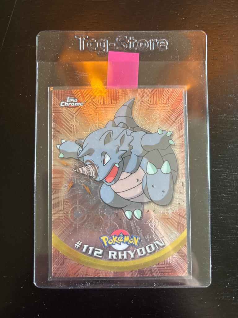Pokémon Topps Chrome #112 Rhydon Kaart, Ophalen, Zo goed als nieuw, Losse kaart, Foil