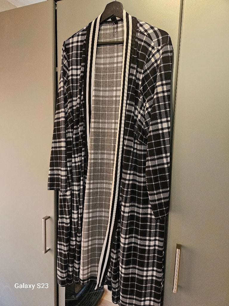 Yoek lang vest zwart/wit maat 50/52, Kleding | Dames, Yoek, Zwart, Trui of Vest, Ophalen of Verzenden