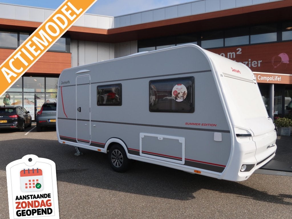 Dethleffs Camper 460 EL SUMMER EDITION, Caravans en Kamperen, Caravans, Schokbreker, Tot en met 3, Overige typen, Dethleffs