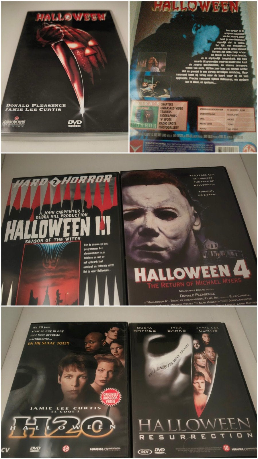 Halloween - 5 Film Klassiekers 1+3+4+7+8 ~ 5DVD NL uitgaven, Cd's en Dvd's, Ophalen, Engels, Vanaf 16 jaar, Zo goed als nieuw
