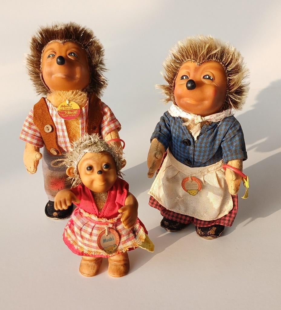 3 oude Steiff egeltjes, Antiek en Kunst, Antiek | Speelgoed, Ophalen of Verzenden