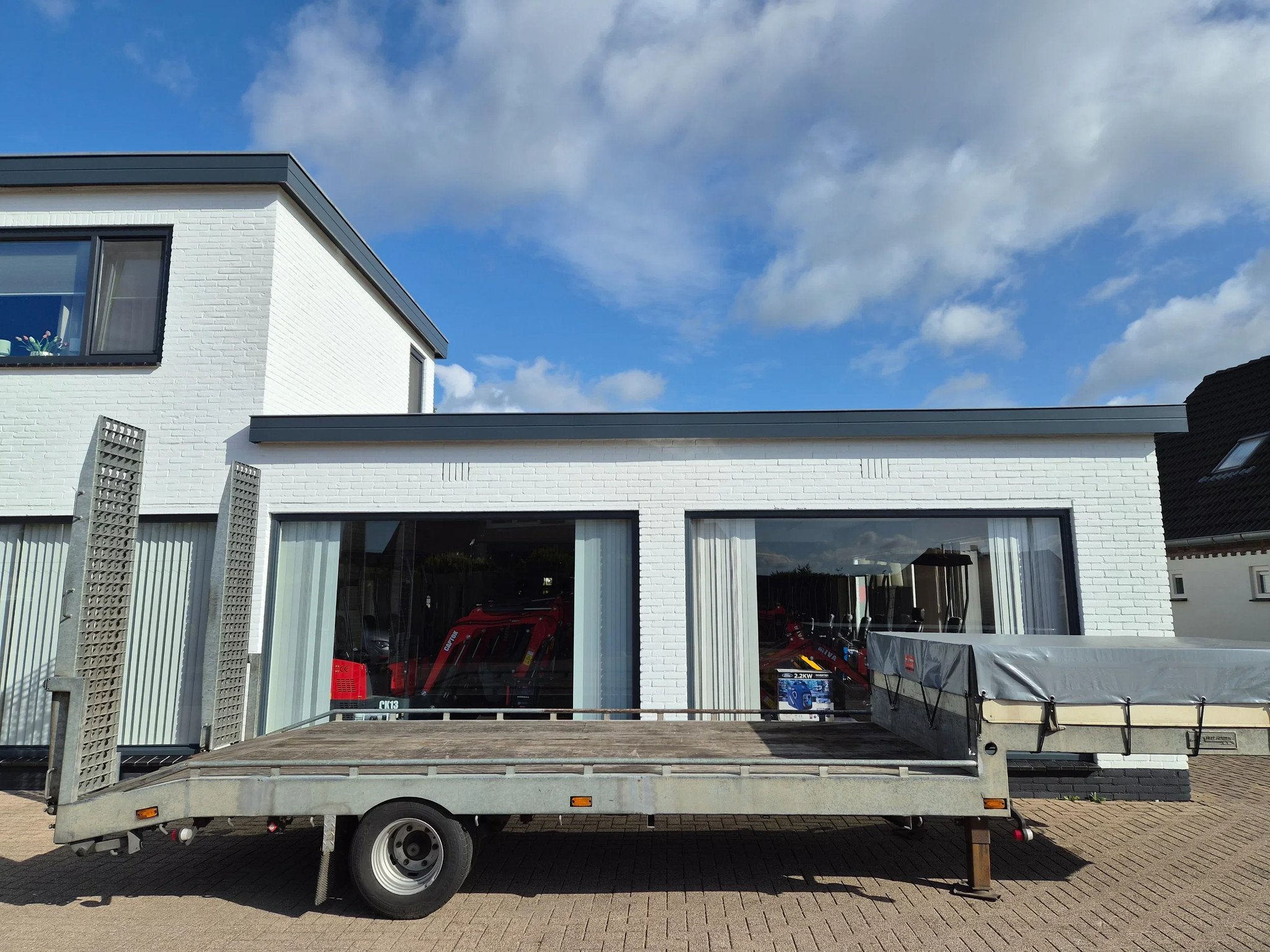 VELDHUIZEN P 31-4D Be trailer veldhuizen oplegger lier, Gebruikt