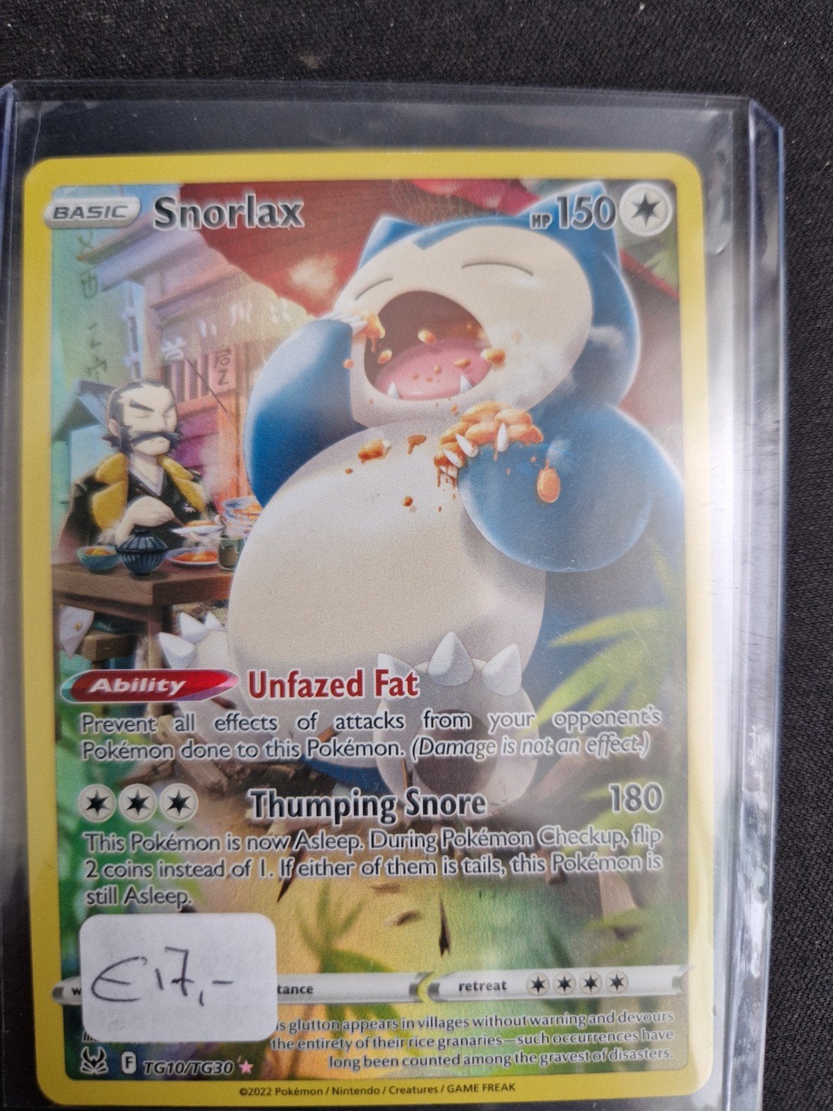 Pokémon Kaart Snorlax TG10/TG30 - Zo goed als nieuw, Ophalen of Verzenden, Zo goed als nieuw, Losse kaart