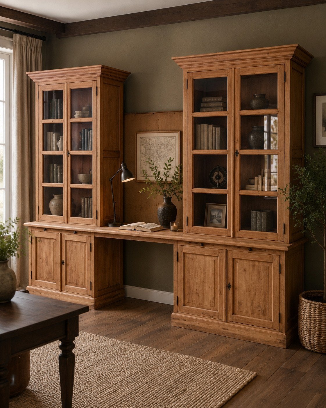 Prachtige wandmeubel met bureau / home office kast , Ophalen, X, X, X