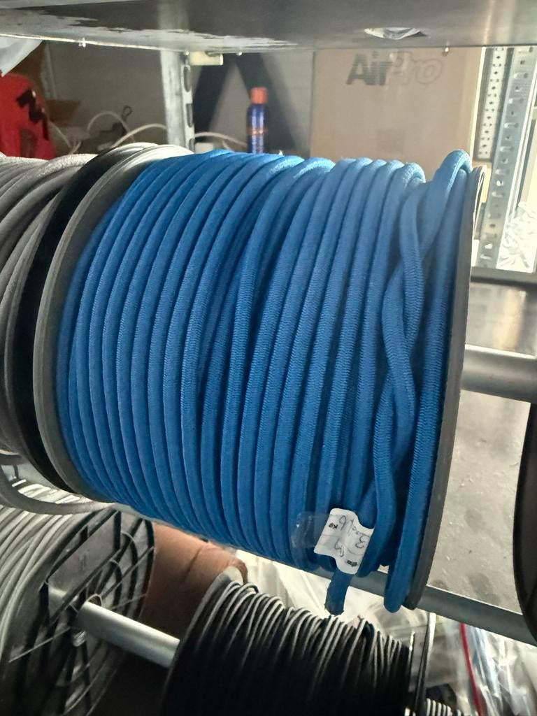 100 meter 6mm blauw koord elastiek, Ophalen of Verzenden, Nieuw