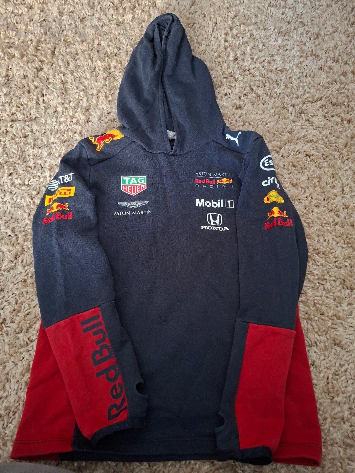Red Bull Racing Hoodie met duimgaten en capuchon, Kinderen en Baby's, Gebruikt, Jongen of Meisje, Trui of Vest, Puma