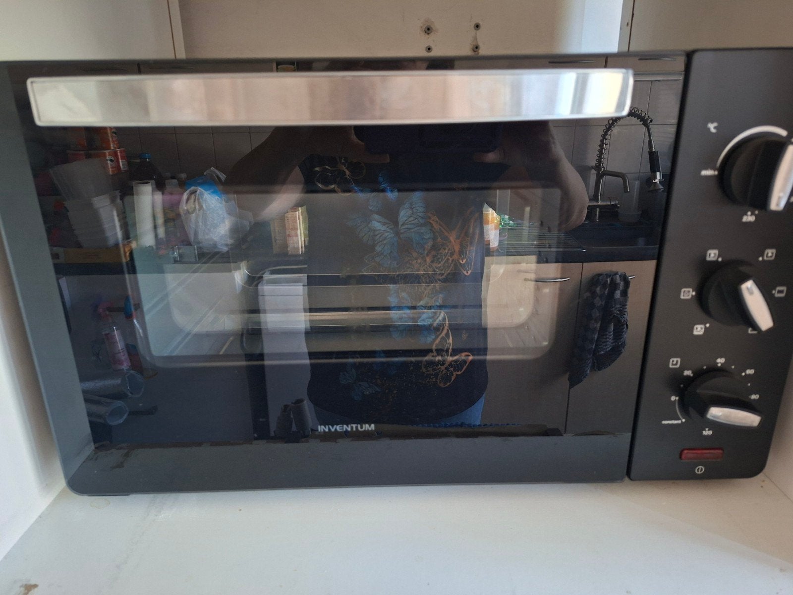 Inventum hete lucht oven, Ophalen, Zo goed als nieuw, Hete lucht, Minder dan 45 cm