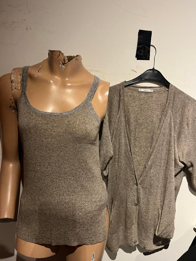 ZARA twinset maat m zgan, Maat 38/40 (M), G, Beige, G