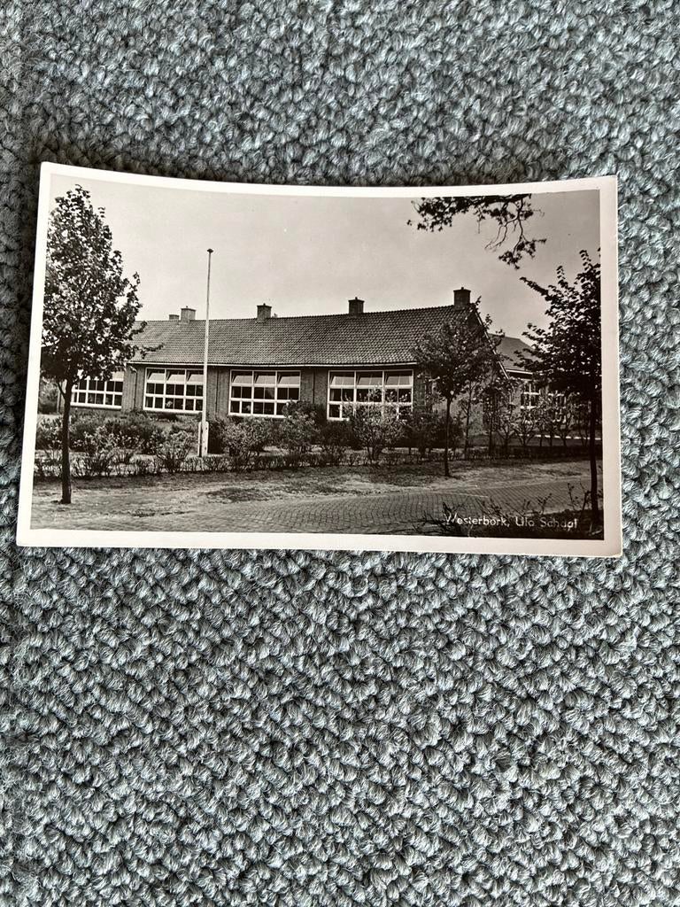 Oude foto Westerbork ULO School - Zeldzaam, Verzamelen, Ansichtkaarten | Nederland, Ophalen of Verzenden, 1940 tot 1960, Ongelopen