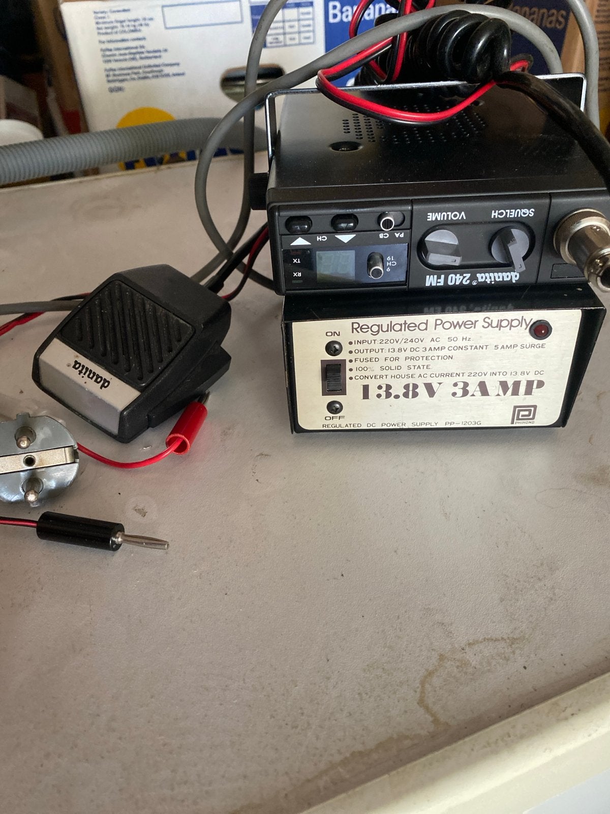 Danita 240 FM CB-radio met voeding, Ophalen of Verzenden, Gebruikt