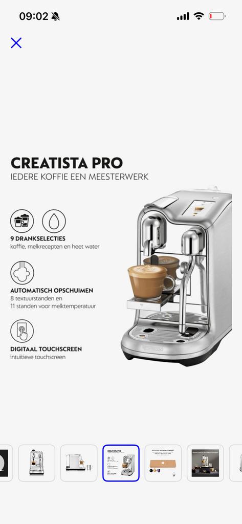 Sage creatista pro (1,5 jaar oud, nog in garantie), Ophalen, Zo goed als nieuw