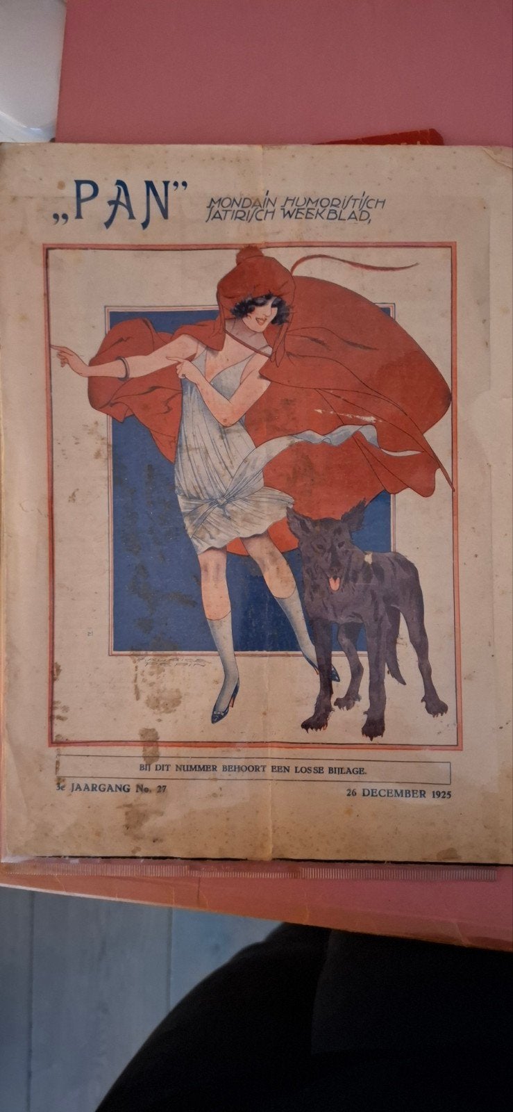 Pan Mondain Humoristisch Satirisch Weekblad 1925, Boeken, Tijdschriften en Kranten, Ophalen of Verzenden, Gelezen, Overige typen