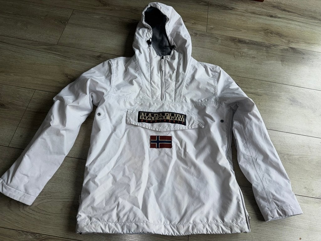 Napapijri jas winterjas S wit witte rainforest, Verzenden, Wit, Napapijri, Gedragen