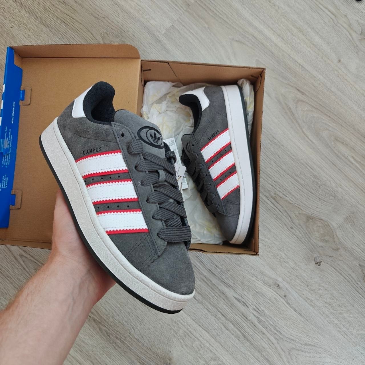 Adidas Campus 00s Sneakers - Grijs met witte strepen, Verzenden, Nieuw, Overige kleuren, Sneakers of Gympen