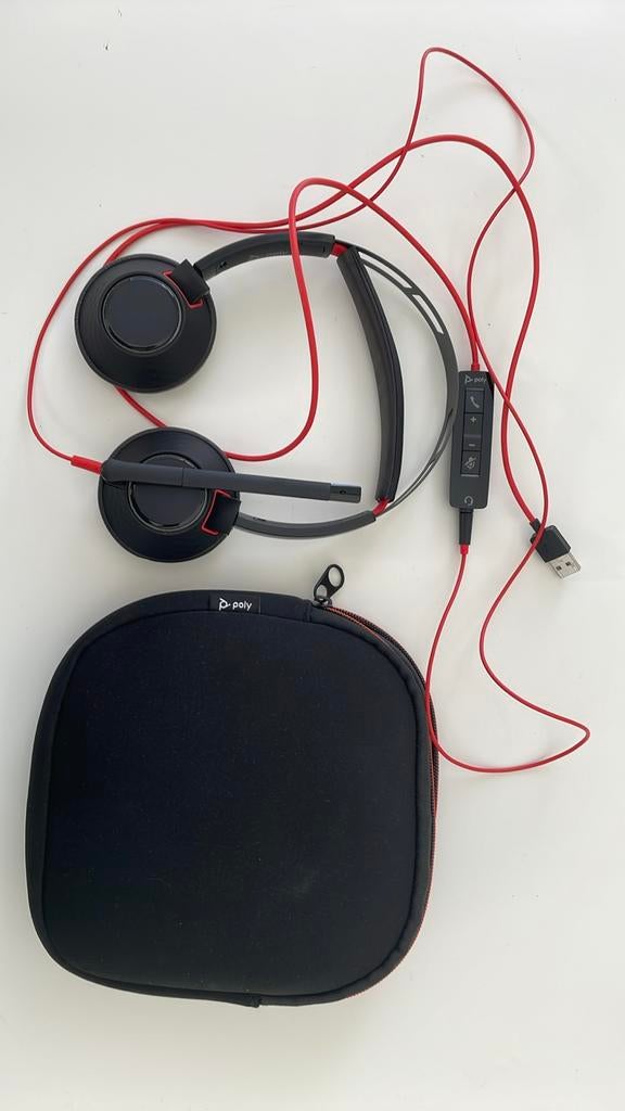 Poly Blackwire C5200 Headset Zwart - Zakelijk Gebruik, Computers en Software, Headsets, Mute-functie, On-ear, Ophalen of Verzenden