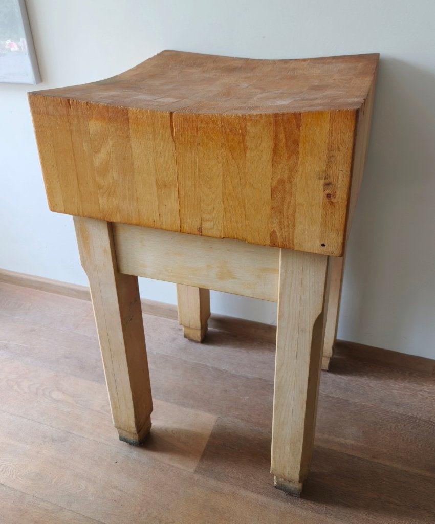 Slagers hakblok, keukenblok, Ophalen, Gebruikt, Hout