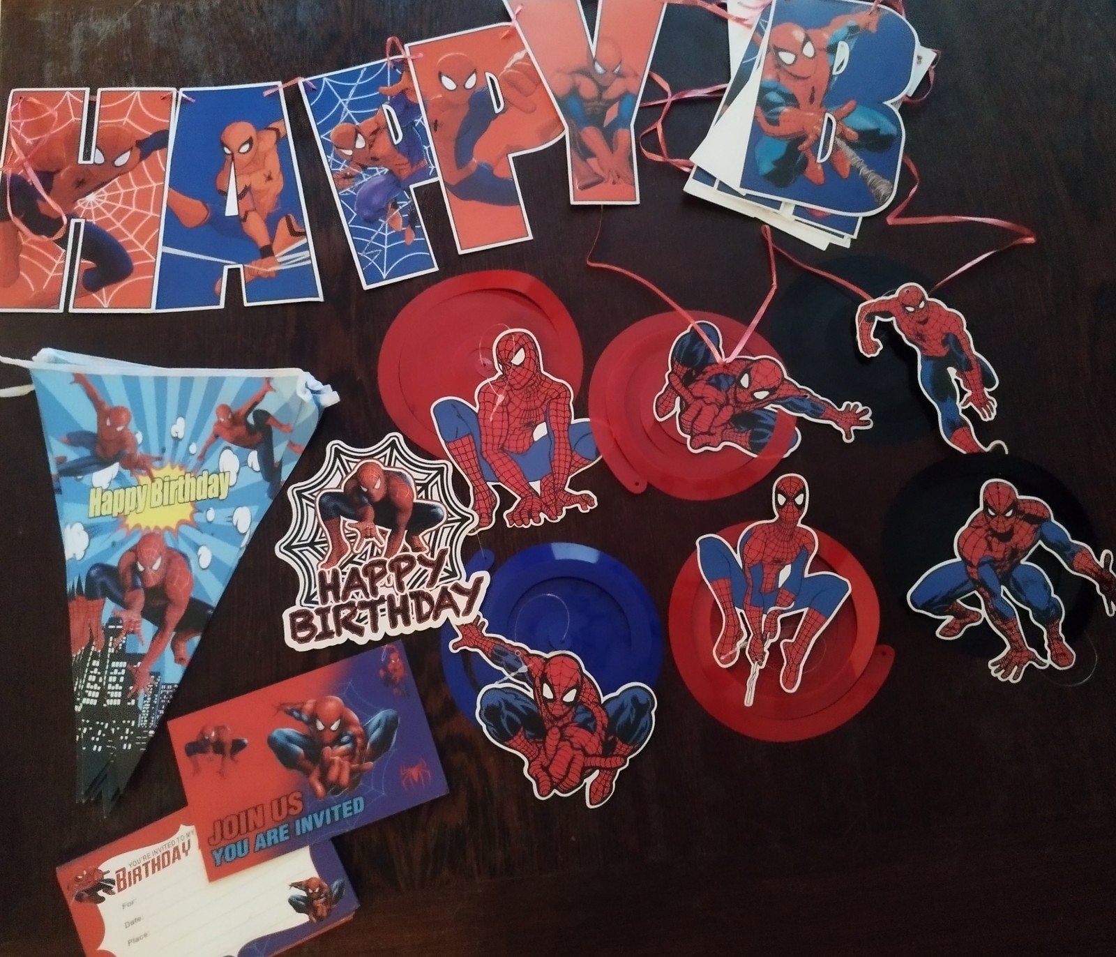 spiderman versiering verjaardag, Ophalen of Verzenden, Nieuw, Versiering, Verjaardag