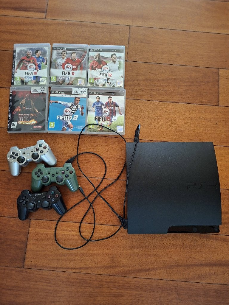 Playstation 3, Spelcomputers en Games, Ophalen, Met 3 controllers of meer, Slim, Gebruikt